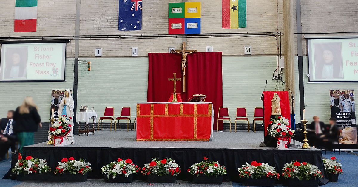 ASCHC_COLLEGE's tweet image. Well done to St John Fisher for their Feast day mass. What a fantastic celebration for the community.