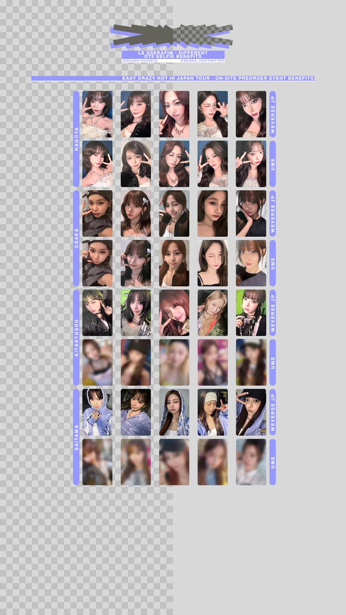 260625 - LE SSERAFIM - Different OT5 selfie benefit template