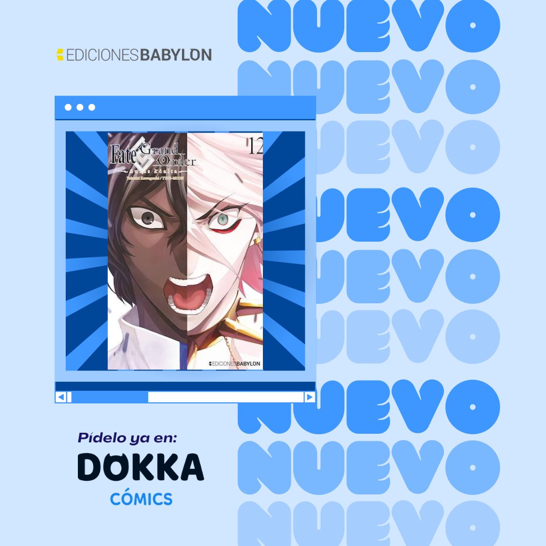Dokka Comics (@dokka_comics) on Twitter photo Nueva entrega de Fate/Grand Order -turas réalta- 🗡️. La batalla por la humanidad continúa en esta adaptación épica del universo FGO. ¡No te lo pierdas! <a href="/ed_babylon/">Ediciones Babylon</a>
#Manga #Fate #Shonen #Novedades Nueva entrega de Fate/Grand Order -turas réalta- 🗡️. La batalla por la humanidad continúa en esta adaptación épica del universo FGO. ¡No te lo pierdas! <a href="/ed_babylon/">Ediciones Babylon</a>
#Manga #Fate #Shonen #Novedades