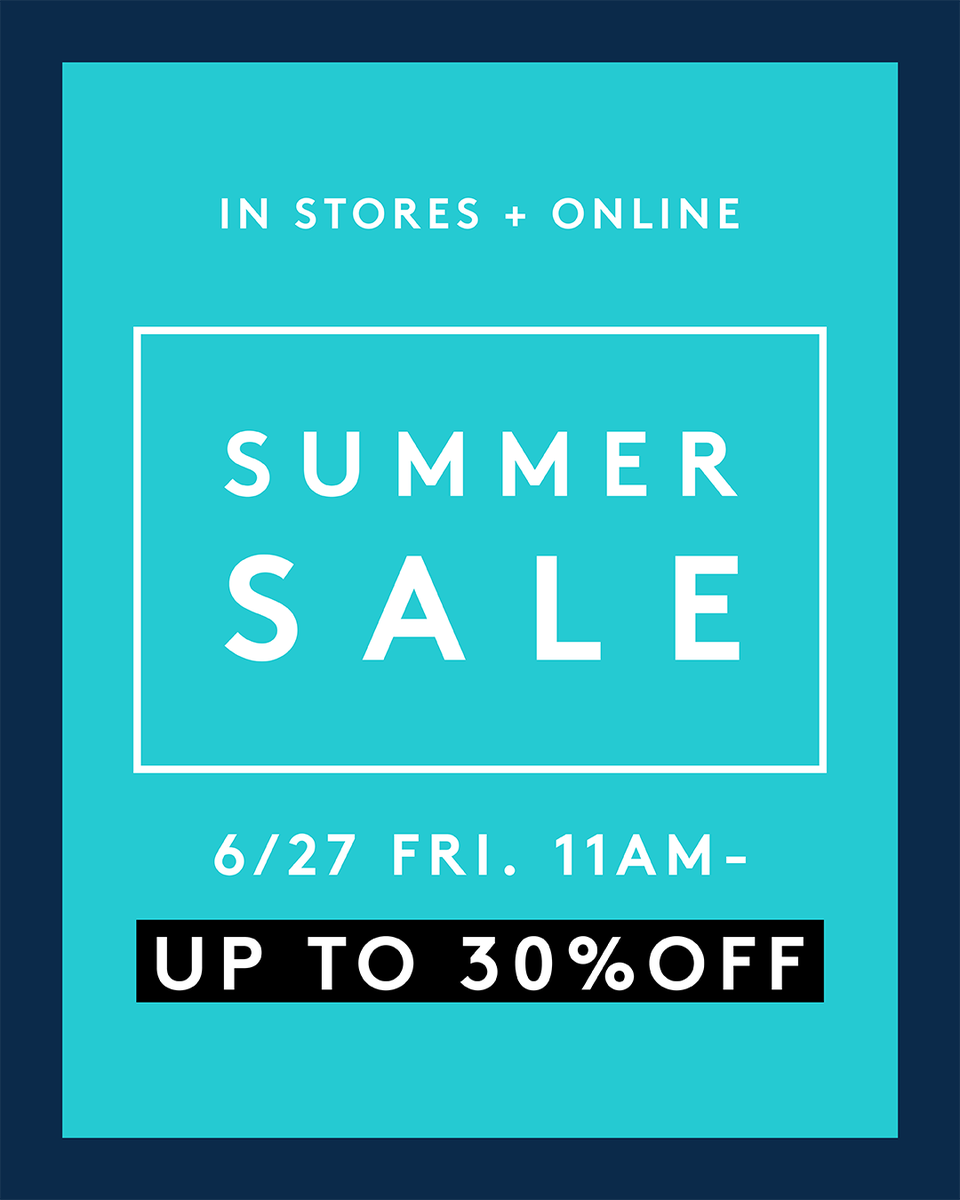 本日6月27日（金）より各店・オンラインストアでサマーセールがスタート！春夏シーズンのアイテムを最大30％オフにてお求めいただけます。

オンラインストアはこちらから↓
onlinestore.barneys.co.jp/items?ptc=1&ut…

#バーニーズニューヨーク
#BARNEYSNEWYORK