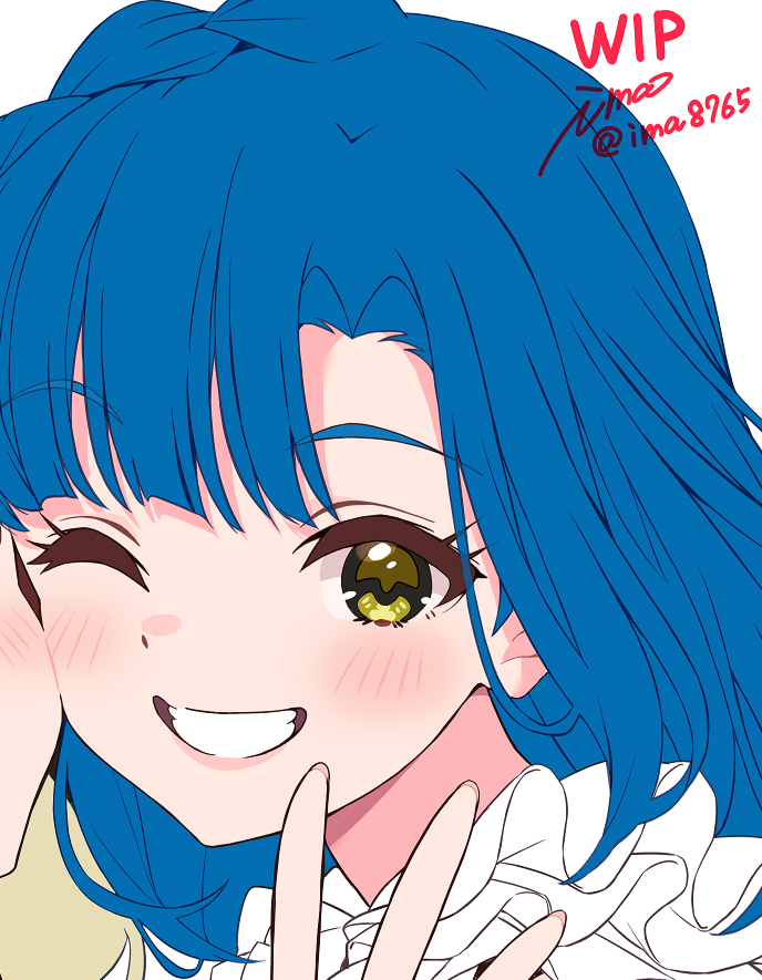 ima8765's tweet image. ミリシタ8周年おめでと用に描いてるイラストのWIP
百合子とあとひとりのアイドルのツーショット描いてます。もうひとりのほうはまだシークレットです!
無事完成できてちゃんと起きてたら29日になった瞬間あたりで投稿するよ!
#ミリシタ