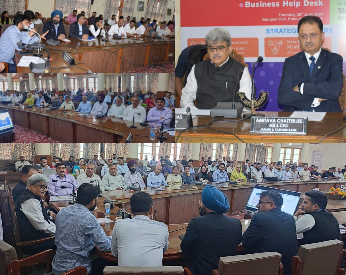“Mission Yuva is a people’s movement transforming mindsets &amp; empowering youth economically,” said Chief Secretary Atal Dulloo while chairing a session with SBDU &amp; BHD in Srinagar.

He called for door-to-door outreach, seamless loan support &amp; coordinated efforts to make J&amp;K a