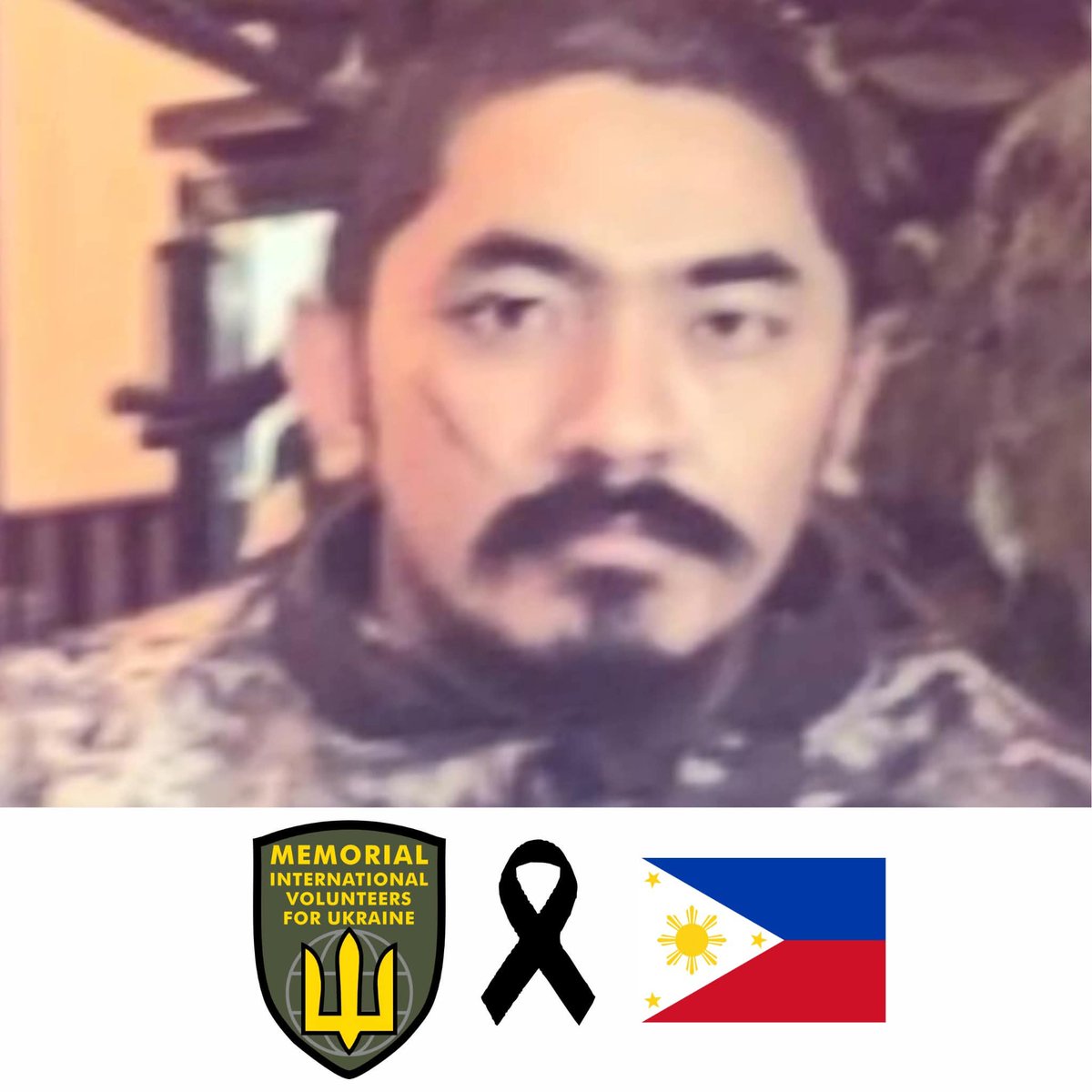 Please Help us Honor Him so that He Is Not Forgotten.

Our Beloved Filipino Brother Bryan Sapanta Pascual Wilsid, who had been serving in Ukraine as a Volunteer succumbed on the Battlefield.

Honor, Glory and Gratitude To Our Brother.