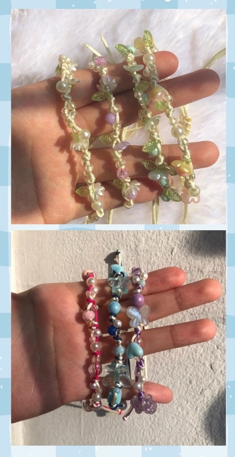 CreamyPuffGO's tweet photo. @stuffsbt beaded bracelet ka - 15k only 
purple ribbon keychain - 30k only 
*price ex adm shopee https://t.co/4ahcHoJoBr