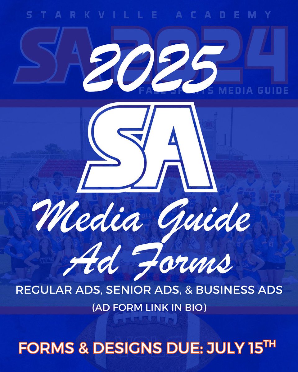 Interested in purchasing an ad for the 2025 Fall Media Guide? Click the link in our bio to access our forms! If you are interested in purchasing an ad, you can contact Avi Anthony or Sara Stokes McReynolds OR you can email savolsboosters@gmail.com. #ChooseSA