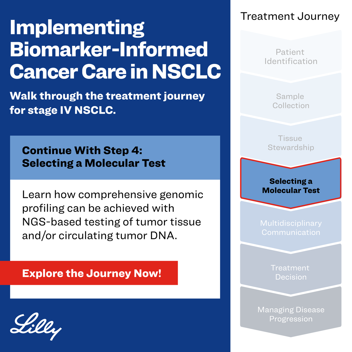 LillyOncMed's tweet image. 🔬Advances in #PrecisionMedicine underscore the importance of 🧬biomarker-informed care in #NSCLC.
Learn how upfront NGS testing can provide the most comprehensive biomarker information, while also reducing overall cost and time to results: e.lilly/3FiWnDe
#LCSM