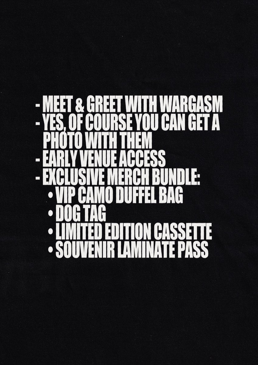 𝐍𝐄𝐕𝐄𝐑 𝐌𝐄𝐄𝐓 𝐘𝐎𝐔𝐑 𝐈𝐃𝐎𝐋𝐒 𝐗

wargasm.online/tour-dates