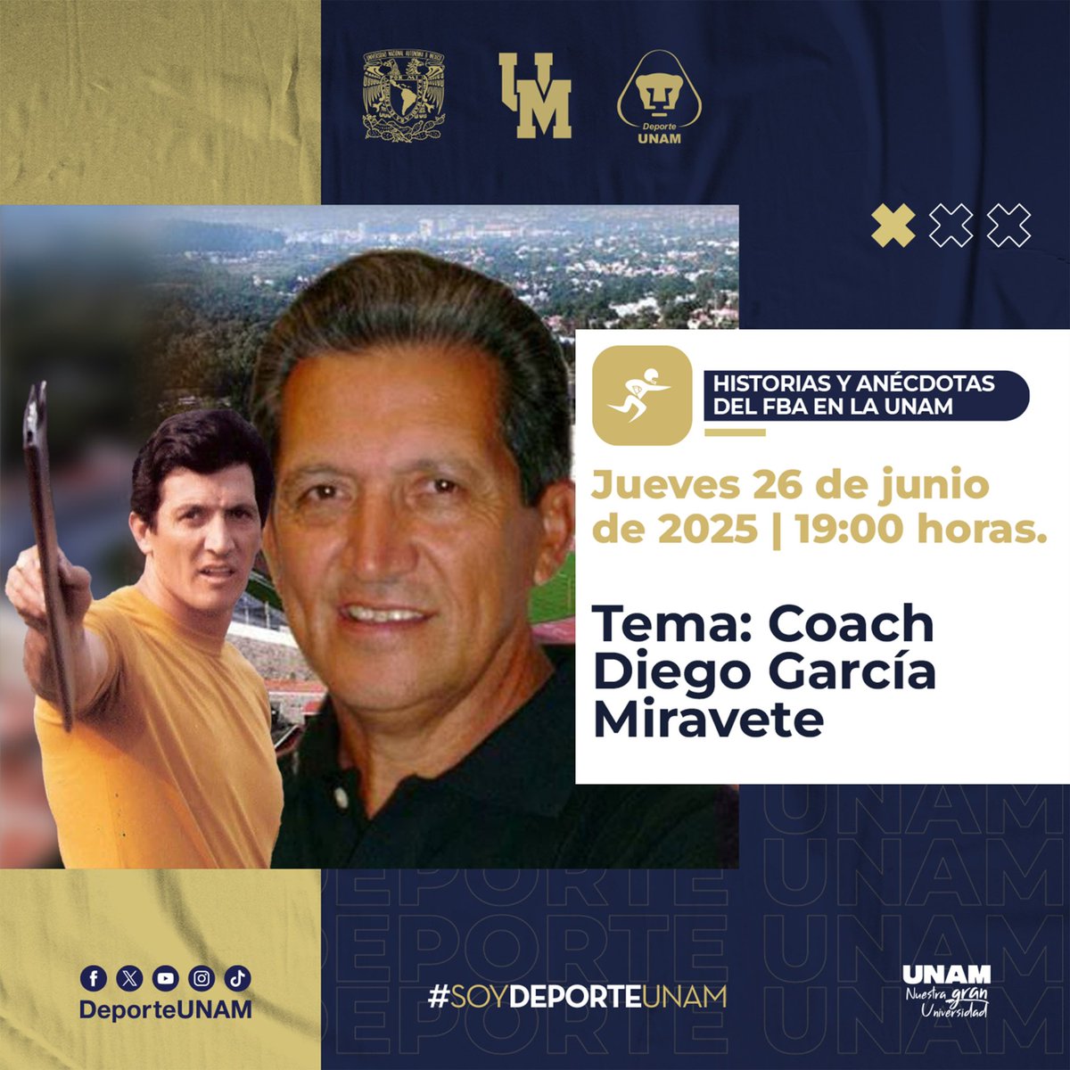 🏈 Historias y anécdotas del FBA en la UNAM✨ ¡No te lo pierdas!

📌Jueves a las 19:00 horas

#SoyDeporteUNAM