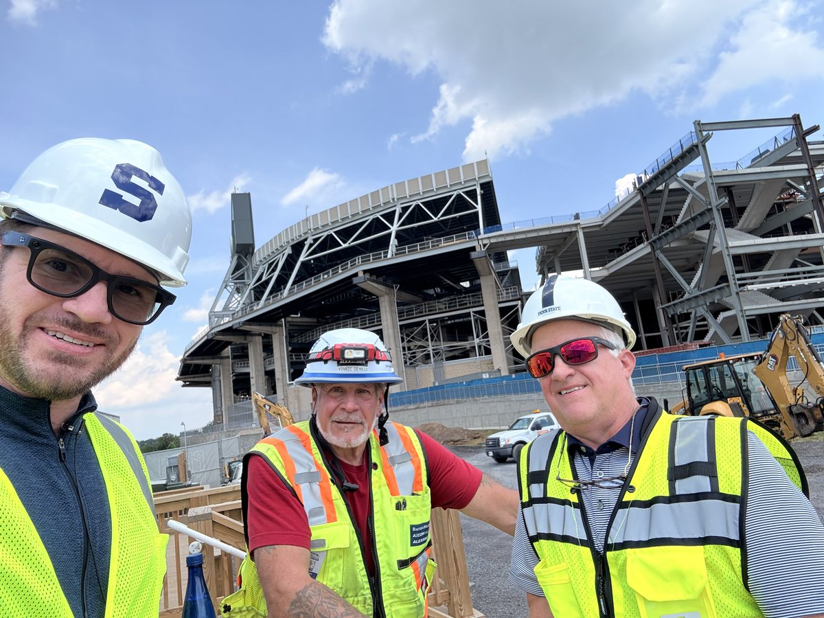 A LOT of heavy lifting going on <a href="/beaver_stadium/">Beaver Stadium</a> today