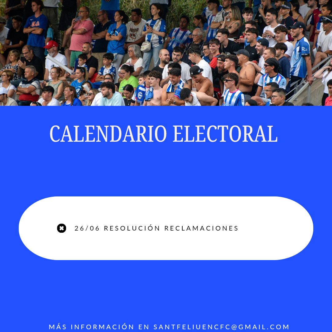ℹ️INFORMACIÓN ELECCIONESℹ️

☑️ En el día de hoy se comunica que no hubo ninguna reclamación al censo electoral.

#SempreSantfe♾️