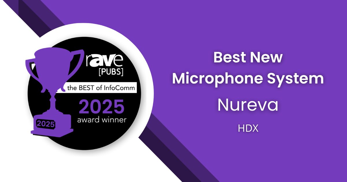 The HDX system was a standout at #InfoComm 2025 — that’s why it earned <a href="/NurevaInc/">Nureva Inc.</a> the award for Best New Microphone System.

See the product in action here: youtube.com/watch?v=tB9r67…

#AVtweeps