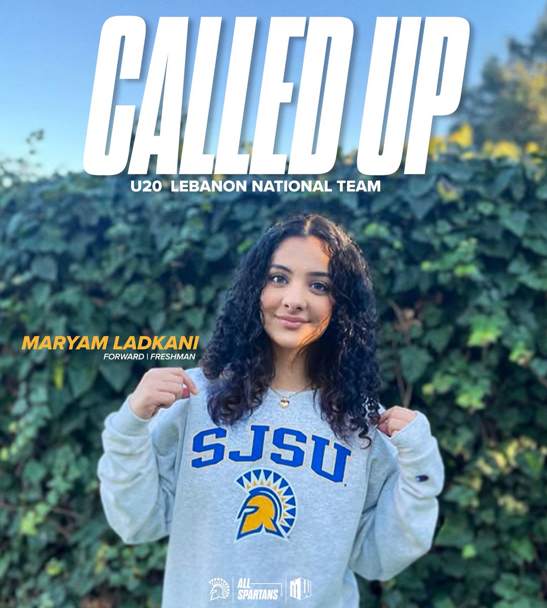 sjsuwsoc's tweet image. 𝑪𝑨𝑳𝑳𝑬𝑫 𝑼𝑷
Maryam Ladkani is called up to the U20 Lebanon National Team
#AllSpartans