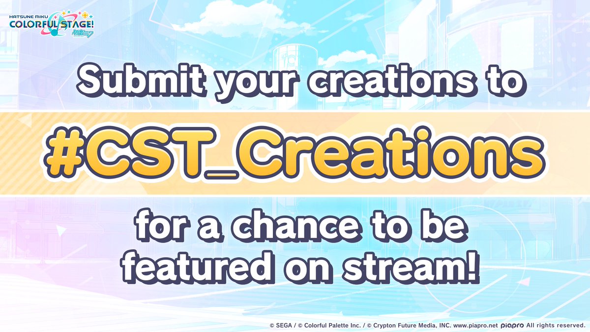 Want to see your creation on the big screen?

Submit it via #CST_Creations for a chance to be featured on Colorful Corner! 

Creations include illustrations, crafts, and more!