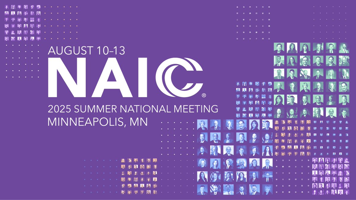 The NAIC has opened registration for its 2025 Summer National Meeting, which will be held at the Hilton Minneapolis and the Minneapolis Convention Center in Minneapolis, Minn., on Aug. 10–13. Interested participants can attend in person or virtually.

ow.ly/TUOP50WgZsQ