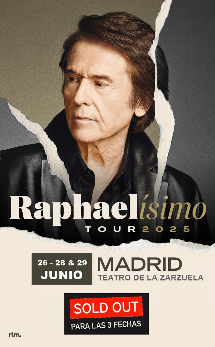 EFEMERIDES DE <a href="/RAPHAELartista/">𝗥𝗔𝗣𝗛𝗔𝗘𝗟</a> :
Hace hoy 16 Años, de su gran concierto de su Gira ''50 Años después'' (2009), En la Plaza de toros de Las Ventas de Madrid, hoy mismo comienza 3 conciertos en el ''Teatro De la Zarzuela'' con su Gira #Raphaelisimo con todas las entradas vendidas.