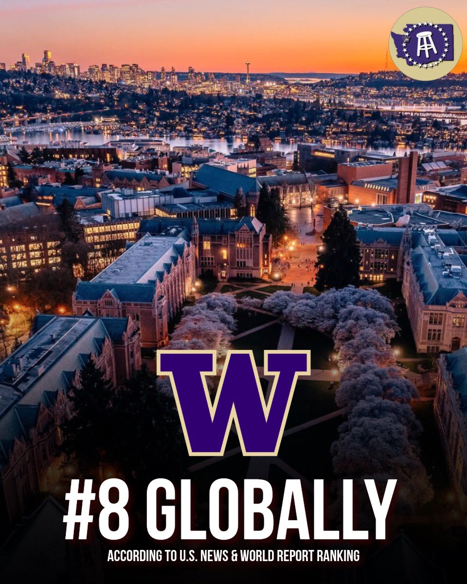 UW recently was ranked as the #8 global university by US News and World Report and the #2 public university 

Also, congrats to Oregon and Wazzu for finishing #411 and #416 🔥🔥🔥

#GoHuskies