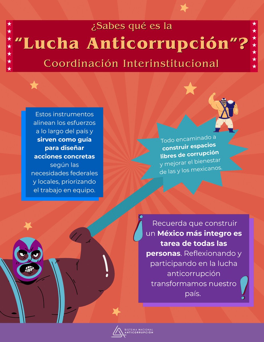 SESNAOficial's tweet photo. ¿Sabes qué es la Lucha Anticorrupción?

Es el esfuerzo conjunto de instituciones públicas, privadas y ciudadanía para construir un México más íntegro.

🤝Con un enfoque colaborativo e interinstitucional, se trazan metas comunes y se diseñan estrategias para prevenir, controlar y sancionar la corrupción.

SNA: Honestidad e Innovación para un México íntegro 

#MéxicoÍntegro #Anticorrupción #SomosSNA