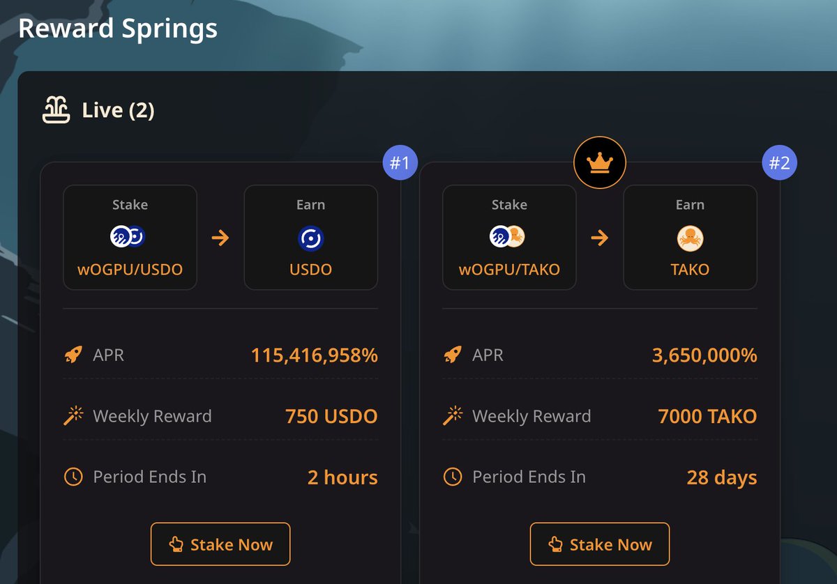 takoswap's tweet photo. Hot Spring Alert for TakoFam 🚨🐙

Upon the community poll we have conducted on our Telegram Group, we have a new Spring! 

Welcome Spring #2
Join to enjoy the hot rewards early https://t.co/dtRIYuHL2T https://t.co/woXn4A0Ojr