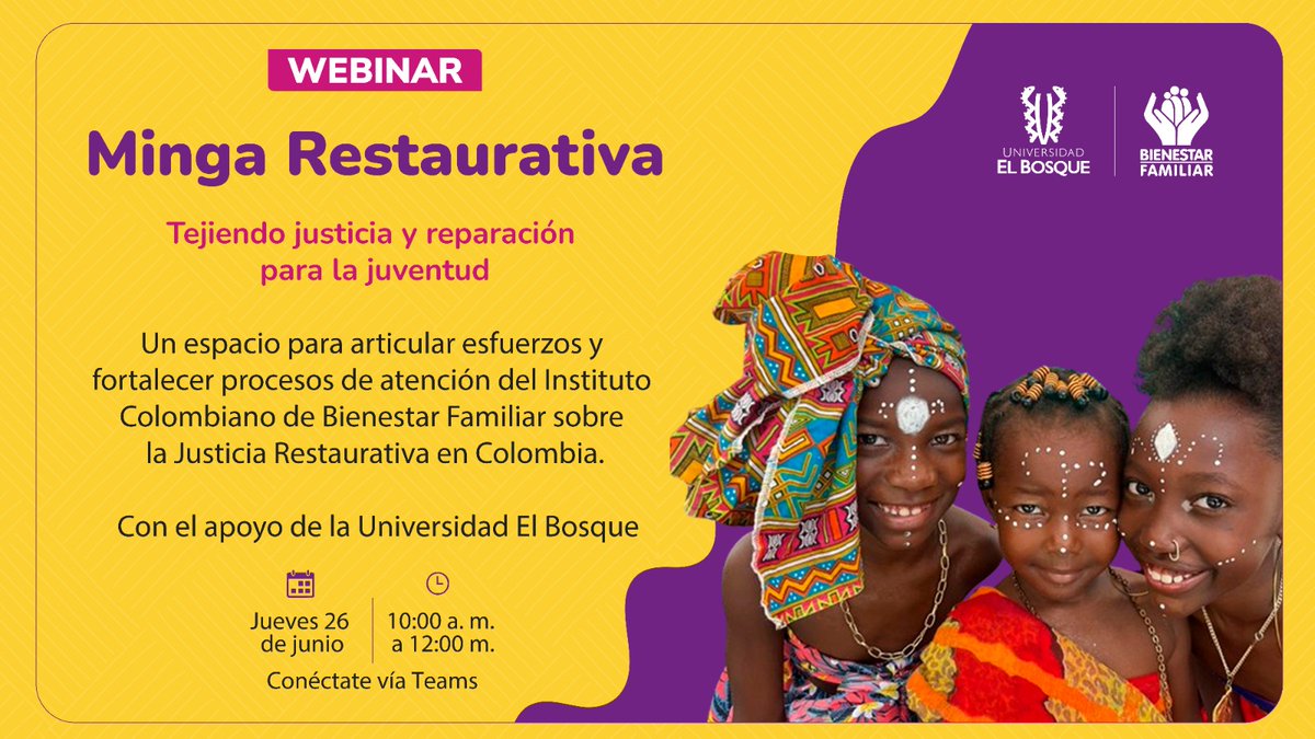 Concluimos el Webinar: "Manga Restaurativa", organizado por el <a href="/ICBFColombia/">Bienestar Familiar | ICBF</a> y la Universidad del Bosque.

 Agradecemos la invitación a IIDEJURE para compartir nuestro programa "Restaurando identidades".