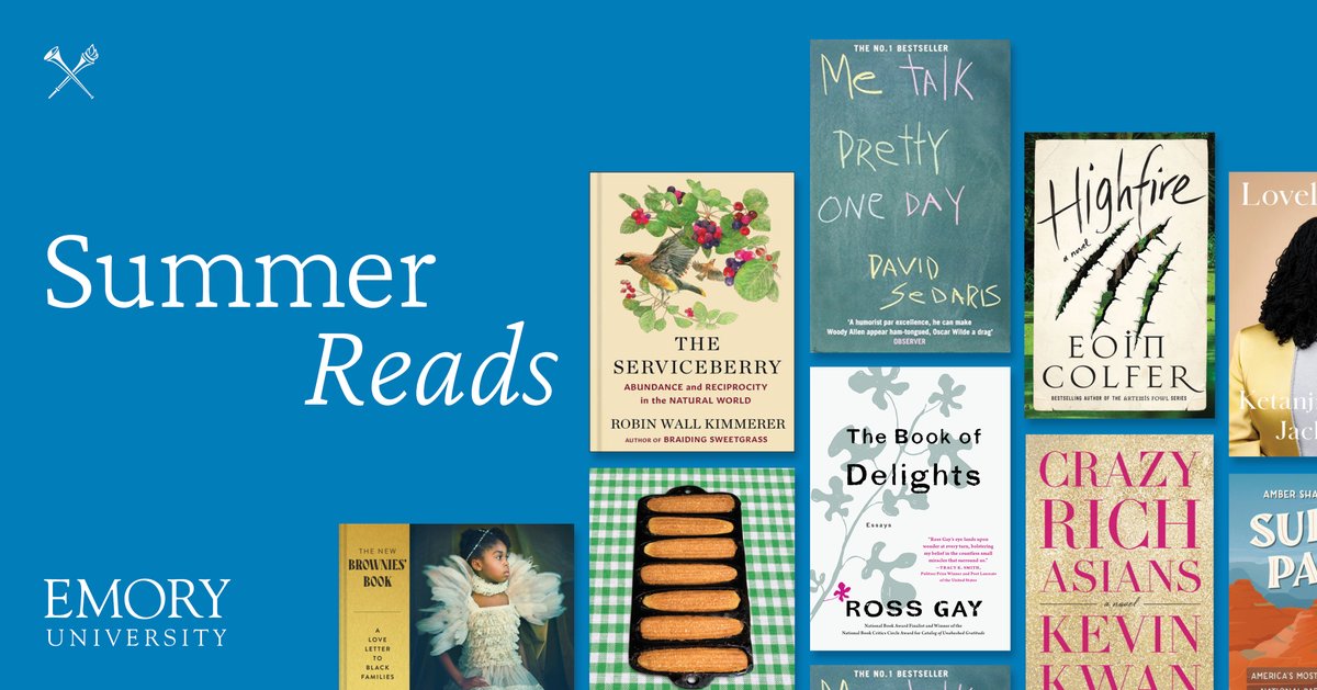 Looking for new reads this summer? Emory librarians have shared a diverse list of recommendations, including essays, family dramas, and imaginative fiction. Whether you're traveling or staying local, these selections for different interests.🐛📚

🔗Books: links.emory.edu/1dj