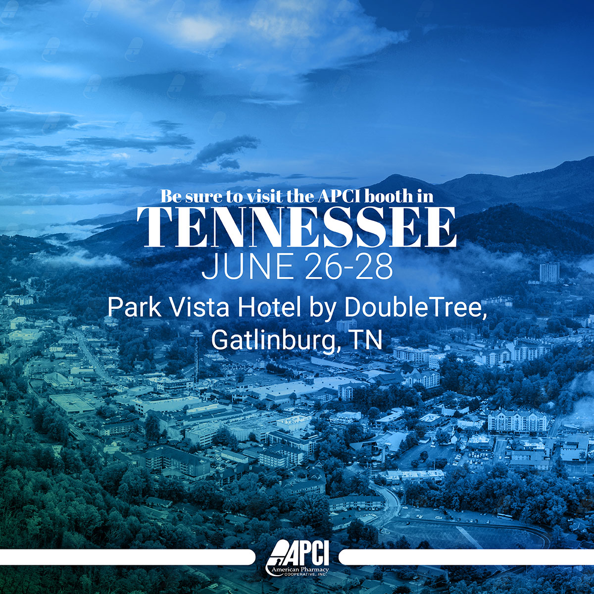 Tennessee pharmacists: It's your chance to learn what makes APCI much more than a buying group! Visit the APCI booth Friday at Tennessee Pharmacists Association Summer Meeting in Gatlinburg. APCI offers programs that support your pharmacy far beyond the profit and loss statement!