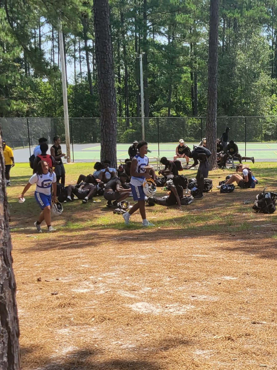 Thanks goes out to Forest Hills, EE Smith, Cape Fear, Cheraw, &amp; and Chesterfield, for coming to work with us today. Our 7 on 7 / Lineman Challenge was a huge success. We hope all teams got enough Football and Food for today. #GoRaiders