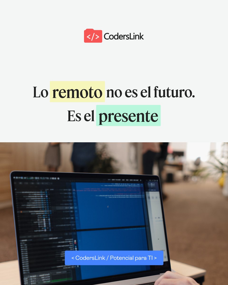 coderslink's tweet image. 🏡 Lo remoto ya no es una tendencia.Es el presente del talento tech y tú ya formas parte de él.
