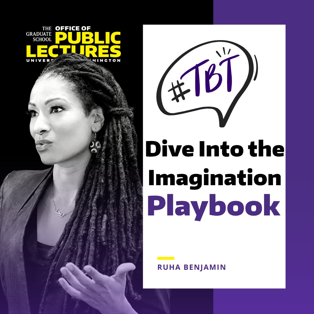 uwpubliclecture's tweet photo. #TBT: “Imagination is a technology of justice.” 💭

Revisit Dr. Ruha Benjamin’s Imagination Playbook, a guide for designing futures rooted in equity and care.

📘 https://t.co/VALsbrPbRw

 #RuhaBenjamin #ImaginationPlaybook #UWPublicLectures https://t.co/L5IK06ZjVx