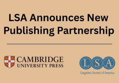LSA is excited to announce that Cambridge University Press will publish the Society's journals Language &amp; Phonological Data and Analysis from 2026 &amp; the Proceedings of the LSA from 2027. Under the new agreement, Language will become open access. lsadc.org/content.asp?ad… #Language
