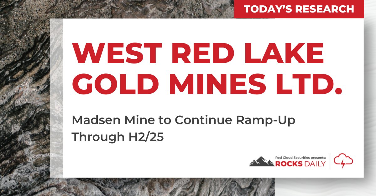 Red Cloud Securities (@redcloudsec) on Twitter photo .<a href="/WestRedLakeGold/">West Red Lake Gold Mines Ltd.</a> provided updates on ramp-up operations at its 100%-owned Madsen Mine in Red Lake, ON. $WRLG has rapidly worked to turn around the asset since acquiring it in 2023 & can now take advantage of the robust gold price environment. More here: ow.ly/ktn250WgLgW .<a href="/WestRedLakeGold/">West Red Lake Gold Mines Ltd.</a> provided updates on ramp-up operations at its 100%-owned Madsen Mine in Red Lake, ON. $WRLG has rapidly worked to turn around the asset since acquiring it in 2023 & can now take advantage of the robust gold price environment. More here: ow.ly/ktn250WgLgW