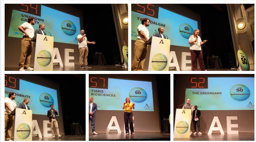 Andalucía Emprende (@aemprende) on Twitter photo 🏅#TOP50 🏆 #PremiosEmprendemos2025
🔛 Turno para el siguiente bloque de pitches:
🔰#Tecnoalgae
🔰<a href="/TecoMobility/">TECO Mobility</a>
🔰<a href="/The_GreenGame/">THE GREENGAME · NATURALEZA Y EDUCACIÓN</a>
🔰#TiarisBiosciences
🔰<a href="/unknowngravity_/">Unknown Gravity</a>
🔋 Biotecnología, movilidad sostenible, gaming, salud avanzada y digitalización.
¡El futuro ya está aquí!🚀 🏅#TOP50 🏆 #PremiosEmprendemos2025
🔛 Turno para el siguiente bloque de pitches:
🔰#Tecnoalgae
🔰<a href="/TecoMobility/">TECO Mobility</a>
🔰<a href="/The_GreenGame/">THE GREENGAME · NATURALEZA Y EDUCACIÓN</a>
🔰#TiarisBiosciences
🔰<a href="/unknowngravity_/">Unknown Gravity</a>
🔋 Biotecnología, movilidad sostenible, gaming, salud avanzada y digitalización.
¡El futuro ya está aquí!🚀