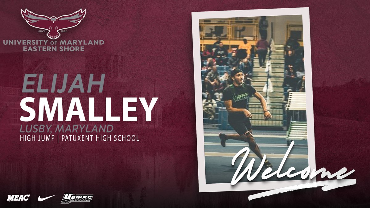 UMESHawkTFXC's tweet image. 🥇THE UNIVERSITY OF MARYLAND EASTERN SHORE OFFICIALLY WELCOMES HIGH JUMPER ELIJAH SMALLEY TO THE HAWK TRACK & FIELD PROGRAM🥇
#HawkPride | #SoarAboveandBeyond