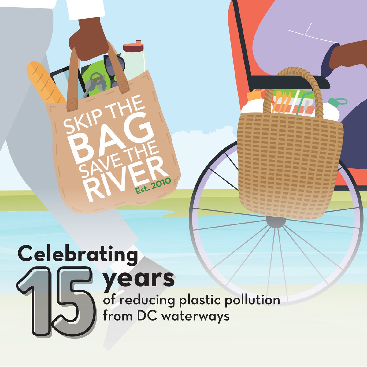 DOEE_DC's tweet image. 📢 Attention DC businesses: The new Bag Law decal is ready! Retailers across DC are joining the 15th anniversary celebration. Post yours and tag us to show your support! 🪙🛍️
Print it here ➡️ doee.dc.gov/bags