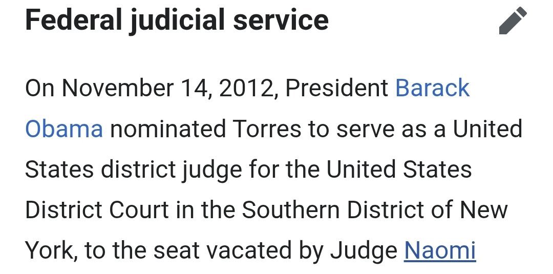 Never forget Judge Torres was nominated by Barack Obama. 👀