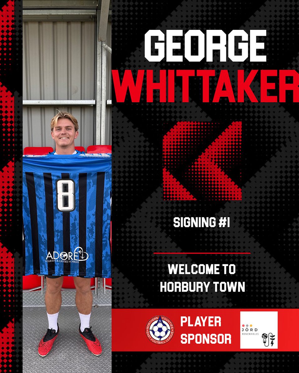 𝐆𝐞𝐨𝐫𝐠𝐞 𝐩𝐮𝐭𝐬 𝐩𝐞𝐧 𝐭𝐨 𝐩𝐚𝐩𝐞𝐫.

The club secure their first signing of the season, picking up exciting talent George Whittaker. 

George brings experience from Shelley, having been a part of their squad in their North West Counties days, as well as plying his trade