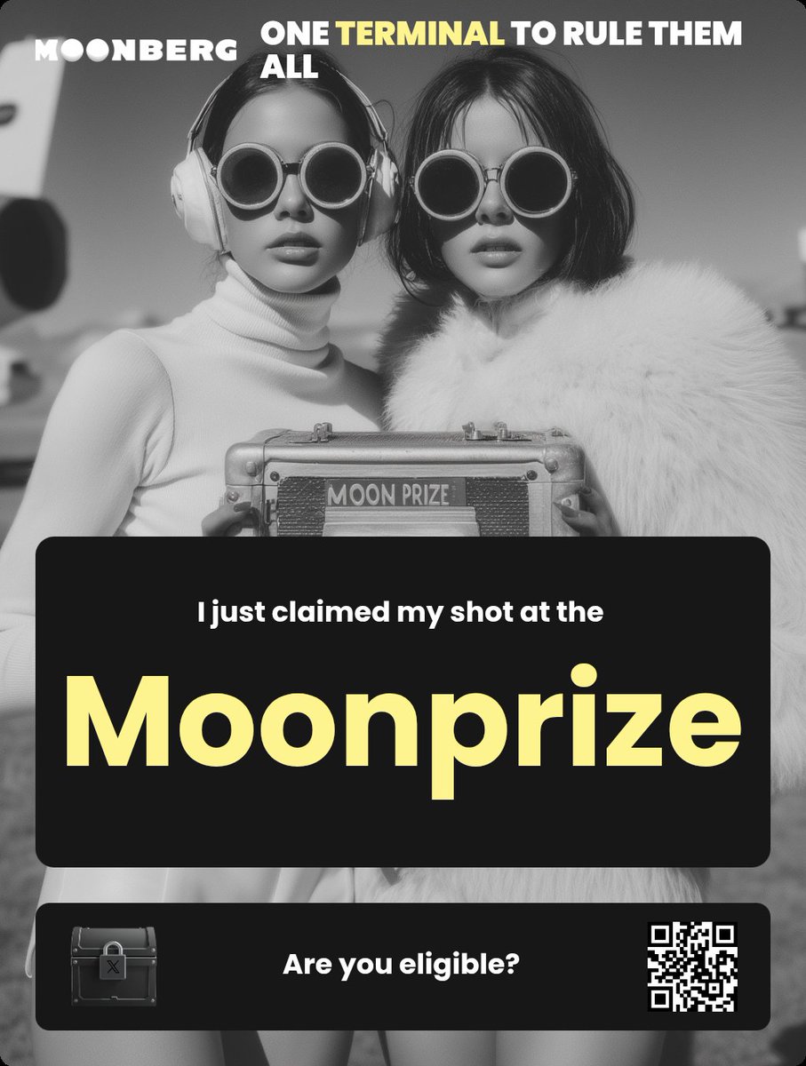 Just claimed my shot at the MoonPrize from @Moonberg_ai.
Didn't even know I was on the list.
You probably are too ●●