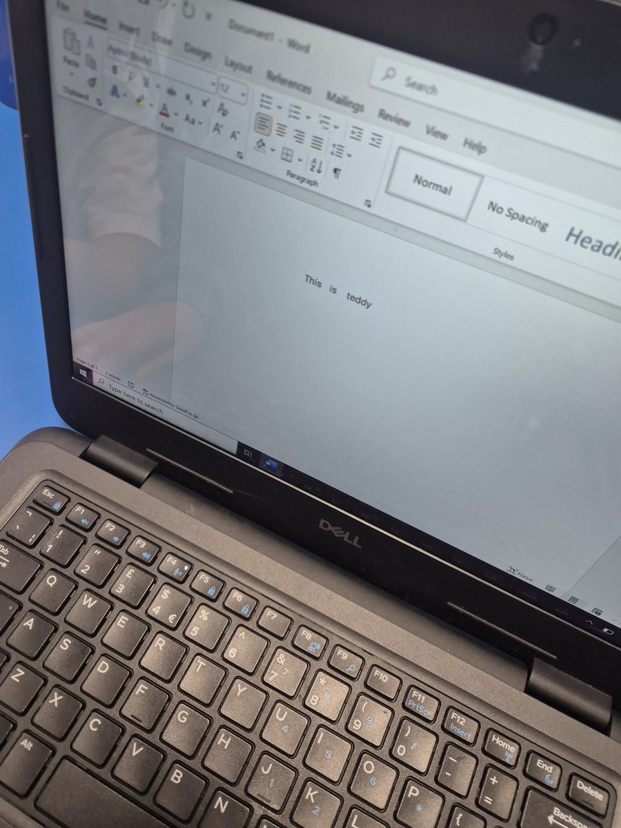 1JB_HCPLA's tweet photo. 1JB have been learning all about keyboard skills. Today, we looked at adding and removing text on Word! Well done 1JB 🌟 @HighCragsPLA https://t.co/6RUtGhGaTa