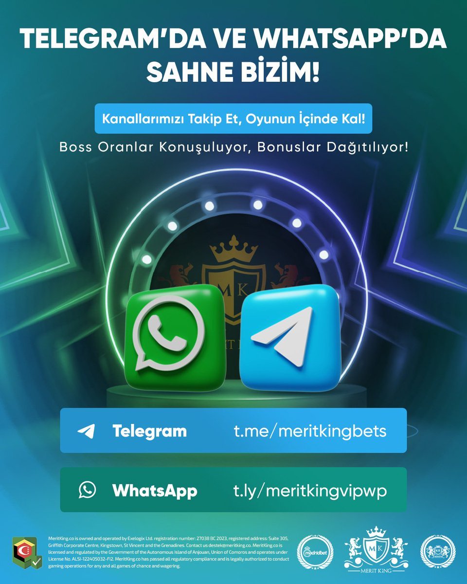 🎯SAHNE BİZİM
Oranlar uçuşuyor, bonuslar dağıtılıyor
Boss’lar burada konuşuyor, sen hâlâ dışarıda mısın?
📲 Takip et, Kaçırma
🔵 Telegram: t.me/meritkingbets
🟢 WhatsApp: t.ly/meritkingvipwp
Güncel giriş : t.ly/meritkingtt

#marsbahis #taraftari̇um24 #vaycasino