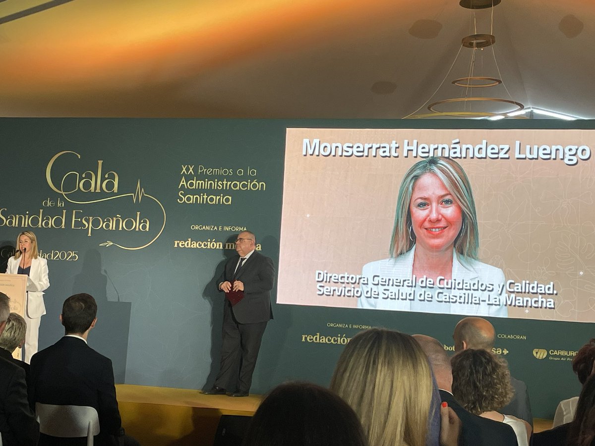 Felicidades Montserrat Hernández, Directora General de Cuidados y Calidad del <a href="/sescamclm/">SESCAM</a> Premio a la Administración Sanitaria <a href="/redaccionmedica/">Redacción Médica</a> #GalaSanidad2025