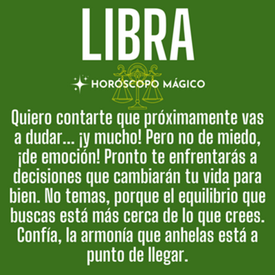 Libra_HMagico's tweet photo. ♎ #Libra, hoy Jueves 26 de Junio, ¡Hoy es el día para creer en ti y en todo lo que eres capaz de lograr! https://t.co/ndXnnDmux1