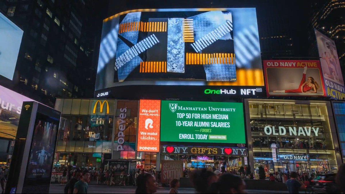 <a href="/NFT_NYC/">NFT.NYC</a> <a href="/OneHubArtists/">OneHub for Artists</a> <a href="/collectkred/">Collect</a> So Dope to see my art featured in Time Square!!!

Thank you so much <a href="/NFT_NYC/">NFT.NYC</a> <a href="/OneHubArtists/">OneHub for Artists</a> and <a href="/collectkred/">Collect</a> 

Definitely made my day❤️‍🔥🔥✨