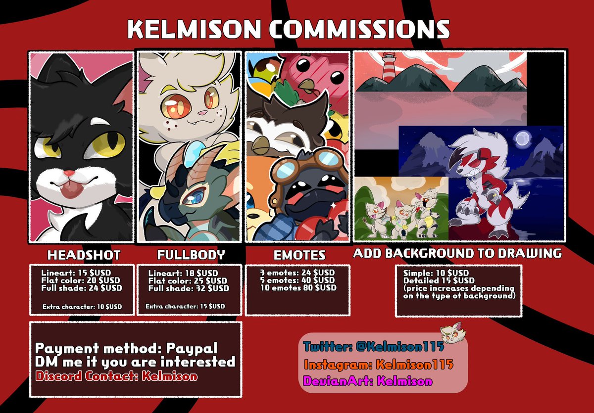 Kelmison115's tweet image. Hey, I have open commissions! In case you&apos;re interested!