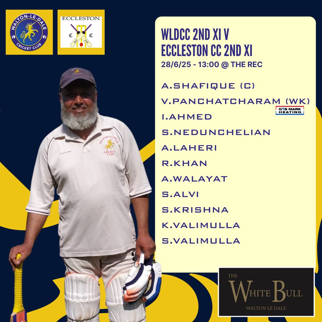 WLDCricketClub's tweet image. Weekend Teams:
Sat:
1st XI away v @PenworthamCC
2nd XI home v @ecclestoncc
3rd XI home v @CharnockStJames
Sun:
Sun XI away v @GregsonLaneCC
#UpTheDale