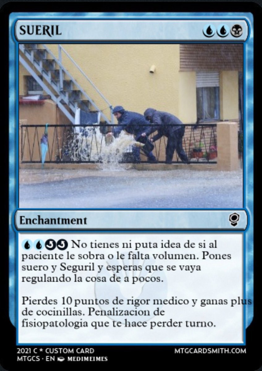 Primera guardia y ya he jugado mi primera carta de sueril 🤓