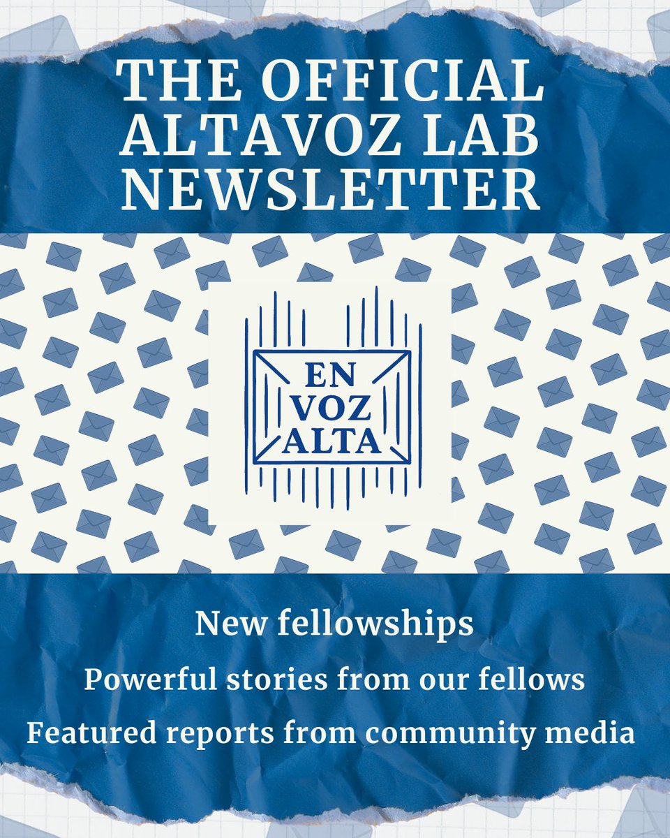 Altavoz_Lab's tweet image. Stay in the loop with the stories, resources, and opportunities that matter. From safety tools to inspiring journalism from our fellows, our newsletter delivers it all, right to your inbox.
💡 Don’t miss out. altavozlab.com/newsletter/
#Journalism #Media #Press #Newsletter