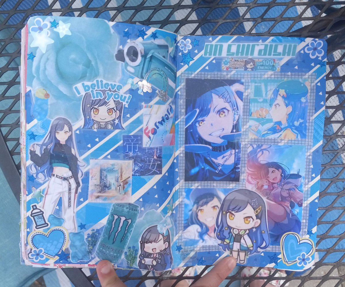 SakuraKaitos's tweet image. and finally... vivid bad squad scrapbook spreads. that means every project sekai character has a page now. ๐๐