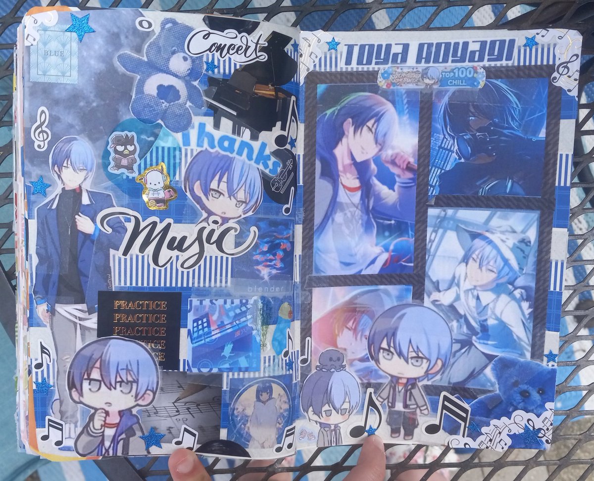 SakuraKaitos's tweet image. and finally... vivid bad squad scrapbook spreads. that means every project sekai character has a page now. ๐๐