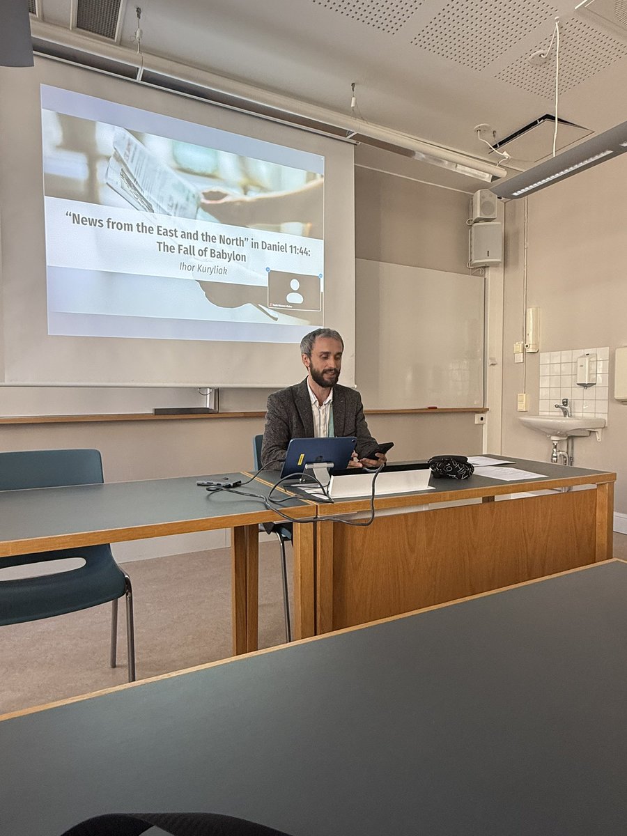 KuryliakIhor's tweet photo. Today I had opportunity to present my second paper, “‘News from the East and the North’ in Daniel 11:44: The Fall of Babylon,” at the 2025 SBL International Meeting and EABS Annual Meeting (Uppsala, Sweden).

#sbl #sbl2025 #eabs #isbl #biblicalstudies #sblinternational https://t.co/NpTXyBzq34