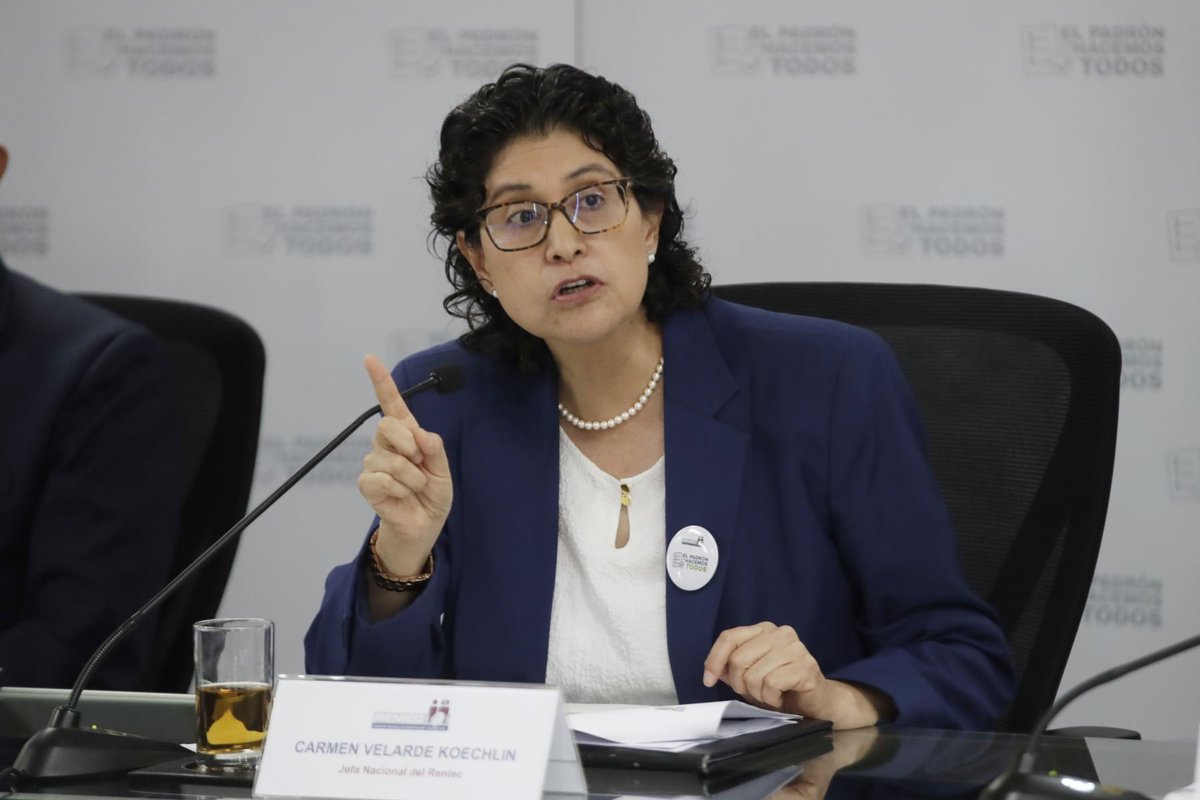 En las #Elecciones2026, 6.7 millones de jóvenes conforman sector más amplio de electores, informó la jefa del <a href="/ReniecPeru/">RENIEC PERÚ</a>, Carmen Velarde. bit.ly/3I3EusR