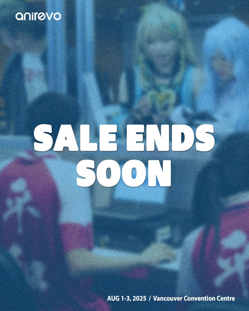 AnimeRevCanada's tweet image. 🚨 LAST CHANCE!
Our discounted tickets for #ARV2025 is ending this month! 🔥
🎟️ Grab your pass before prices go up!
🔗bit.ly/ARTix
#LimitedTime #Discount